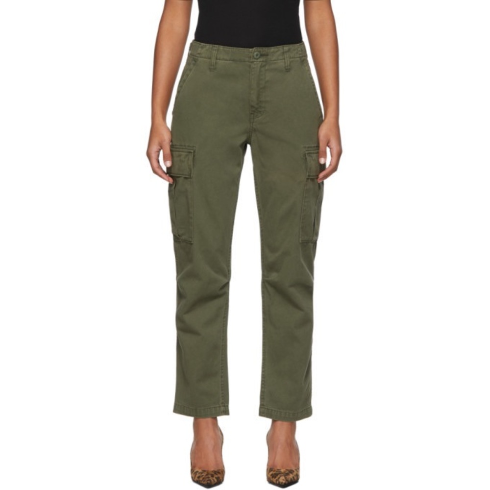 Re/Done Khaki Twill Cargo Pants